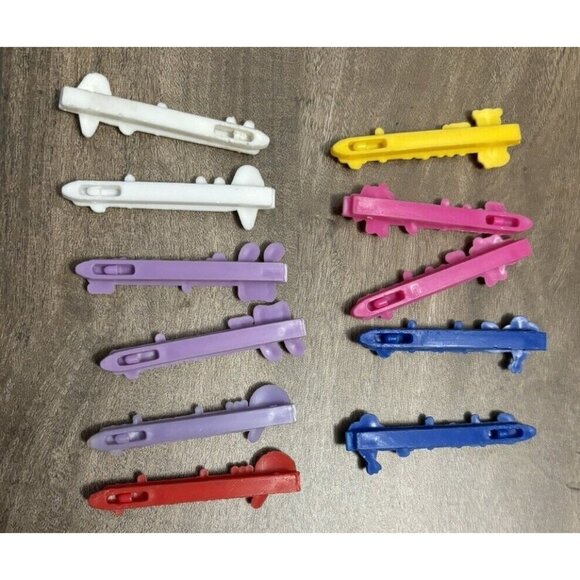 Vintage 80s Days of the Week plastic hair barrettes, Lot Of 11 - Picture 6 of 7